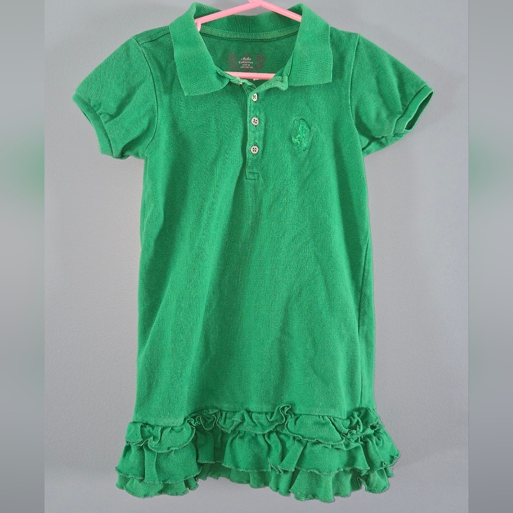 *Back To School* Green Polo Dress (6)